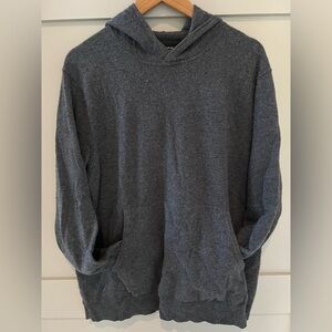 Banana Republic Cashmere Hoodie Charcoal Sweater Mens Large